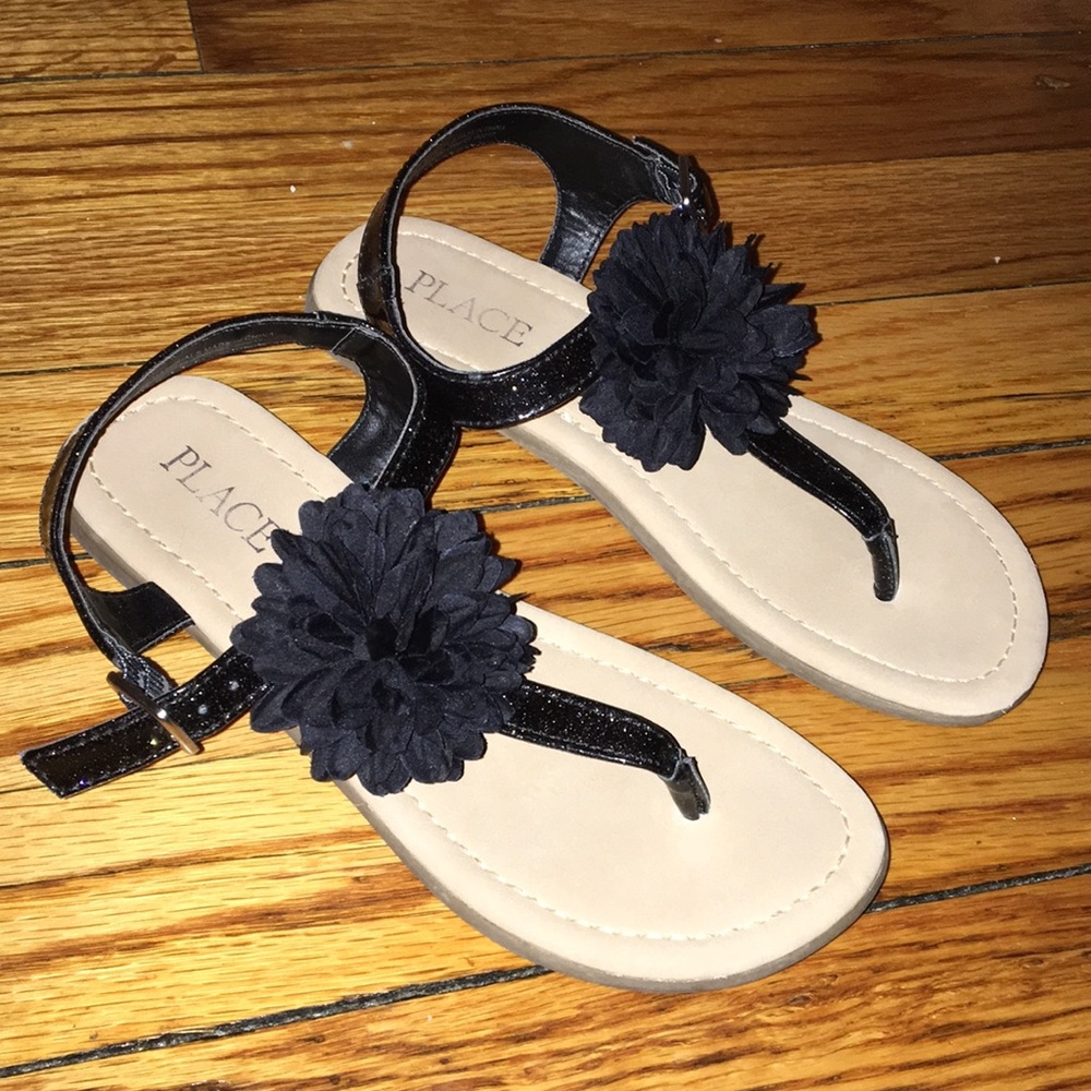 Kids Black Sandals